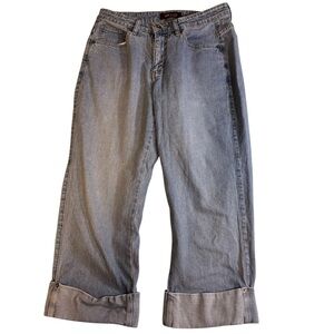 Lee Vintage Capri Jeans Womens 8 Light Wash Denim Cuffed Y2K